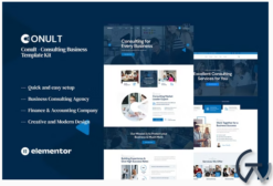 Conult - Consulting Business Elementor Template Kit