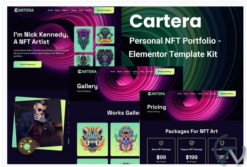 Cartera - Personal NFT Portfolio Elementor Template Kit