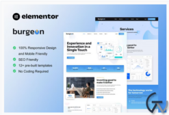 Burgeon - Tech Startup Business Elementor Template Kit