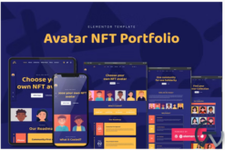 Avatar - NFT Portfolio Elementor Template Kit