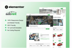AutoRent - Car Rental Service Elementor Template Kit