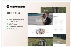 Amerta - Wedding Photography Service Elementor Template Kit