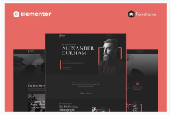 Alexander Durham - Portfolio Photography Elementor Pro Full Site Template Kit