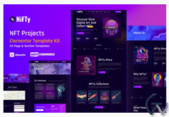 NiFTy - NFT Project & Portfolio WordPress Elementor Template Kit