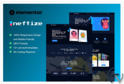 Neftize - NFT Portfolio & Digital Items Elementor Template Kit