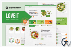 Loveit - Vegan & Healthy Food Restaurant Elementor Template Kit
