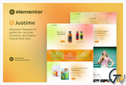 Justime – Juice Bar, Smoothie & Organic Food Elementor Template Kit