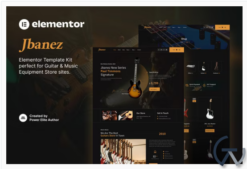 Jbanez – Guitar & Music Equipment Store Elementor Template Kit