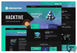Hacktive - Cyber Security Service Elementor Template Kit