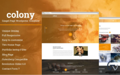 Colony Single Page Wordpress Template