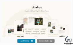 Andaaz - Lifestyle and Travel Blog WordPress Theme