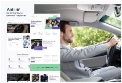 Anterin - Car Driving Course Elementor Template Kit
