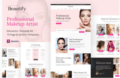 Beautify - Makeup Artist & Hair Stylist Elementor Template Kit