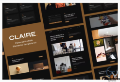 Claire - Personal Portfolio Elementor Template Kit