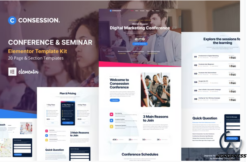 Consession - Conference & Seminar Elementor Template Kit