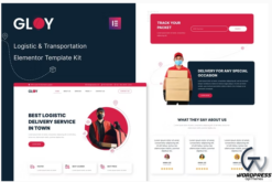 Gloy - Logistic & Transportation Delivery Elementor Template Kit