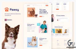 Pawsy - Pet Care & Veterinary Elementor Template Kit