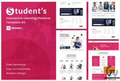 Student's Online e-Course Elementor Template Kit
