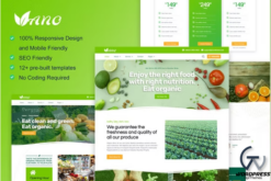 Vano - Organic Food & Agriculture Elementor Template Kit
