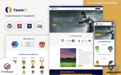 Team11 - Cricket Responsive Website WordPress Elementor Theme