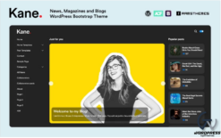 KANE - News Magazine Blog Bootstrap WordPress Theme
