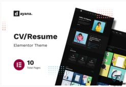 Dayana - Resume Elementor Template Kit