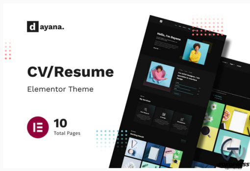 Dayana Resume Elementor Template Kit