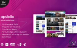 Apsiella - For Bloggers & Travelers WordPress Theme