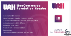 WooCommerce Revolution Header for Elementor WordPress Plugin