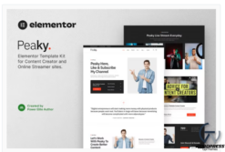 Peaky – Content Creator & Online Streamer Elementor Template Kit
