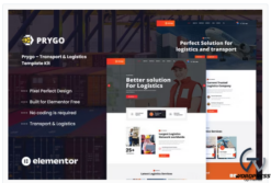Prygo – Transport & Logistics Elementor Template Kit