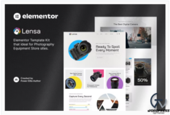 Lensa – Camera & Photography Equipment Store Elementor Template Kit