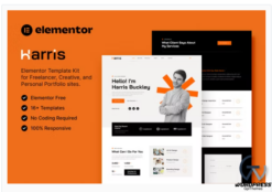 Harris – Creative & Personal Portfolio Elementor Template Kit