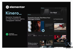 Kinerio – Video Production Agency Elementor Template Kit