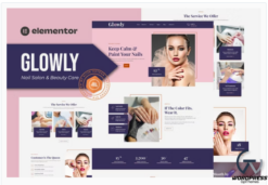 Glowly - Nail Salon & Beauty Care Elementor Template Kit