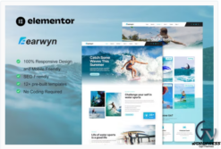 Earwyn - Water Sports & Surfing Elementor Pro Template Kit