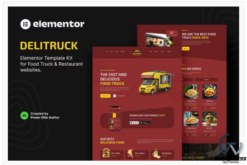 Delitruck – Food Truck & Restaurant Elementor Template Kit