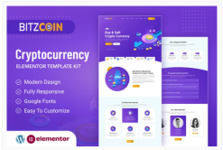 BitzCoin - Crypto Exchange Elementor Template Kit