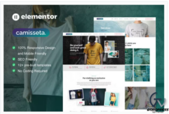 Camisetta - T Shirt Design & Printing Service Elementor Pro Template Kit