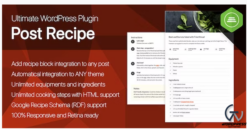 Ultimate Post Recipe - Responsive WordPress Posts Cooking Recipes plugin