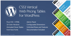 CSS3 Vertical Web Pricing Tables For WordPress 1.9