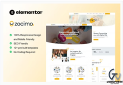 Zocimo - Social Media Marketing Agency Elementor Template Kit