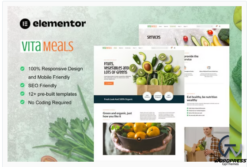 Vitameals - Fruits & Vegetables Store Elementor Template Kit