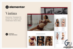 Vintina – Lingerie & Underwear Store Elementor Template Kit