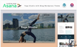 Asana - Yoga Studio Landing page with Blog WordPress Theme