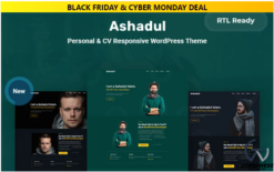 Ashadul - Personal & CV Responsive WordPress Theme