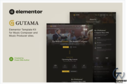 Gutama – Music Composer & Producer Elementor Template Kit