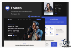 Foices - Voice Over Services Elementor Template Kit