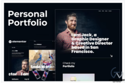 Jack.Dir - Personal Design Portfolio Elementor Template Kit