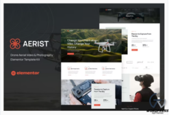 Aerist - Drone Aerial Video & Photography Elementor Template Kit